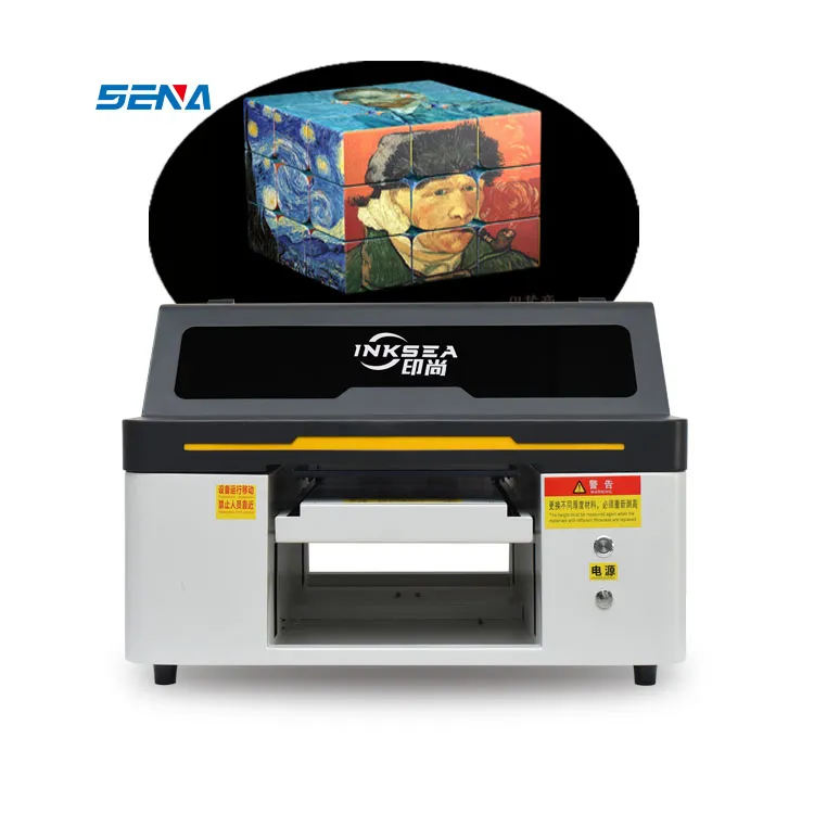 3045E Mini Flatbed UV Printer XP600 head 5 color photo Digital Printer For Mobile Phone Case