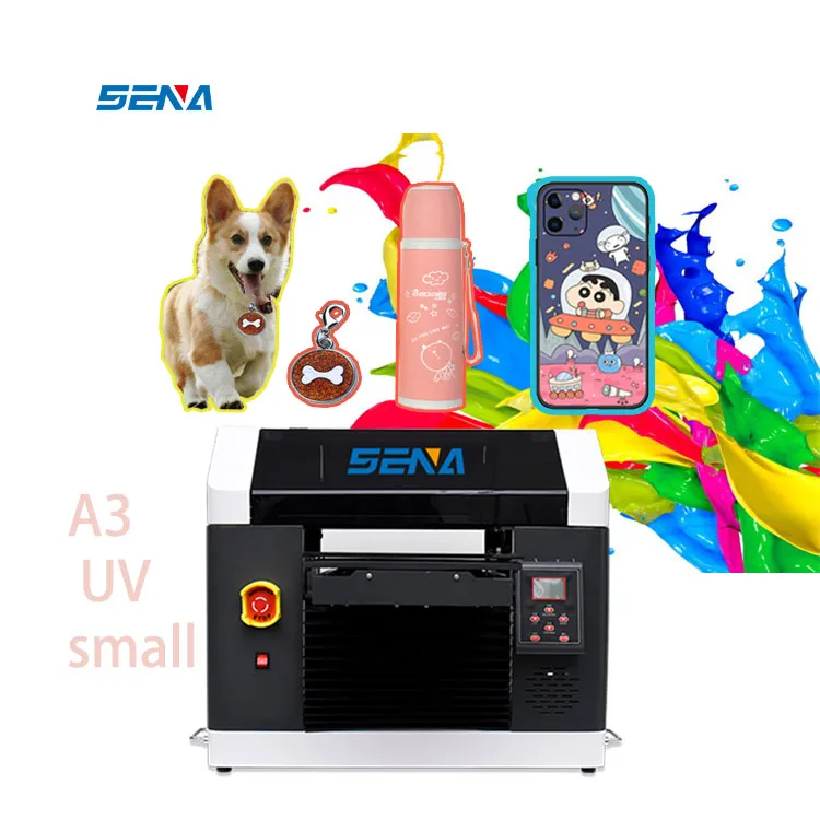 3D A3 A4 UV Flatbed Inkjet Printer Printing