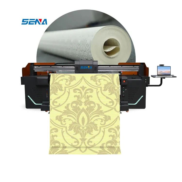 3D ຄວາມລະອຽດສູງ CMYKW + Varnish Digital Large Format Printer Roll to Roll Printer for Poster Leather Label Printing Machine