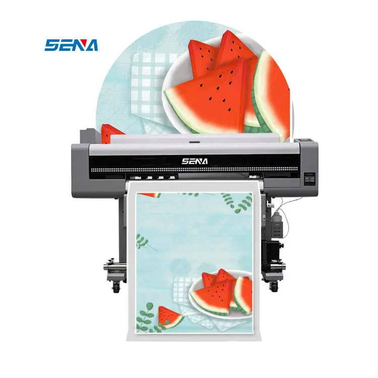 Printer Format Lebar 3D CMYKW + Pernis Printer UV Inkjet Pelarut Ramah Lingkungan I3200 Ukuran 1.6/1.8/3.2M untuk Bahan Gulungan Poster Kain Gulung