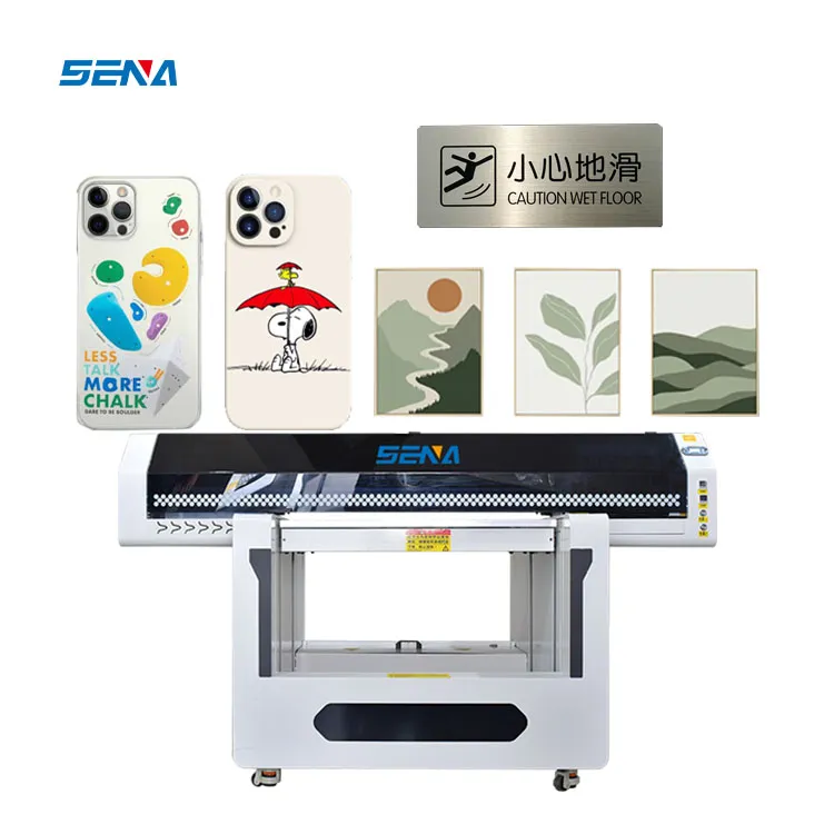 50cm Lifting Platform 90*60cm UV Flatbed Inkjet Printer Machine Printing