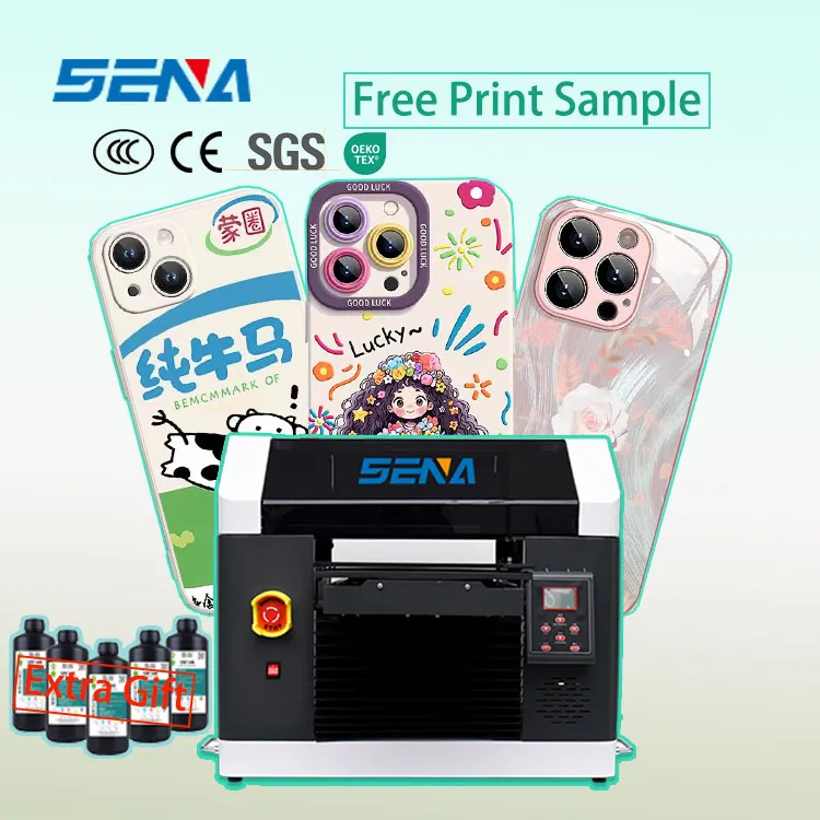 6 Colors UV Inkjet Flatbed Printer A3 A4 Digital Print