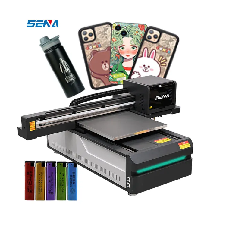 Mesin Cetak Digital 3D 60*90Cm A3 dengan Printer Panel Flatbed Inkjet UV Pernis untuk Casing Ponsel Akrilik Kayu Kaca Kartu PVC