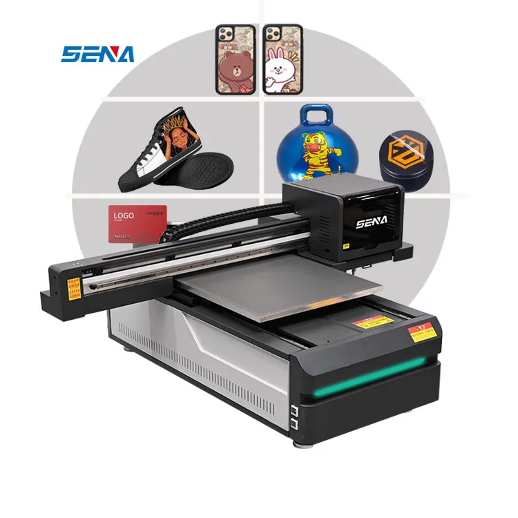 Mesin Cetak Digital 3D 60*90Cm Printer UV Panel Flatbed Inkjet Langsung untuk Kotak Akrilik Kayu Kaca Casing Ponsel Kartu PVC