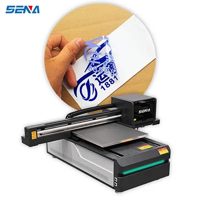 Mesin cetak panel datar UV printer format besar 600*900mm kepala cetak Epson untuk kartu poster kulit