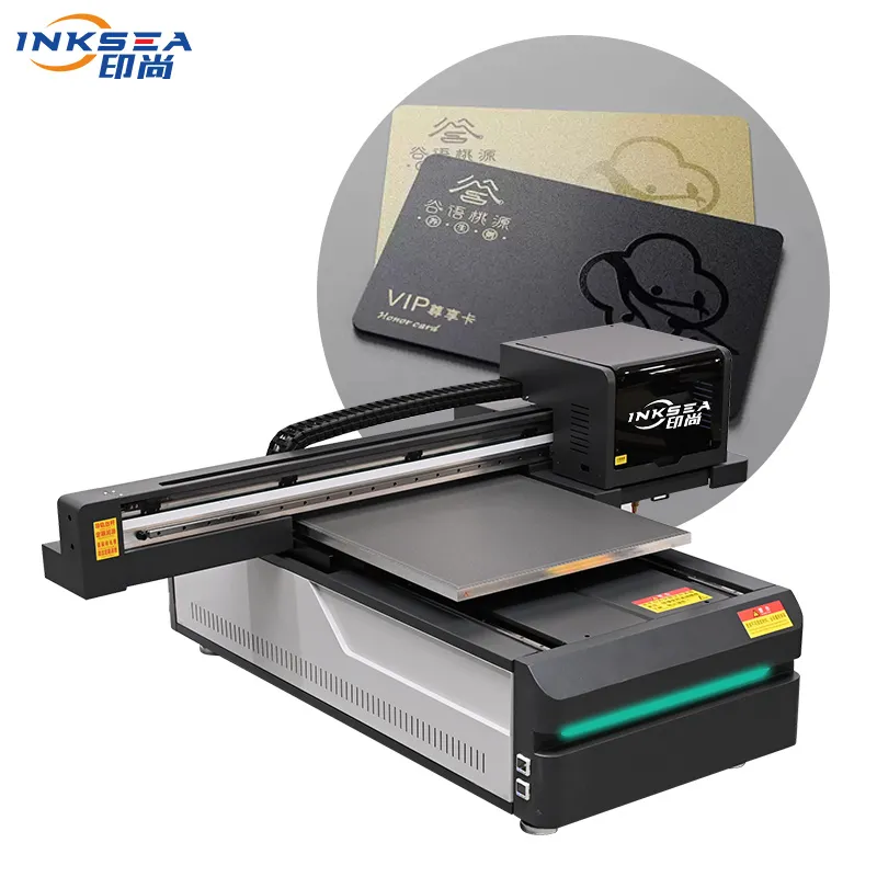 6090 Ricoh G5 UV Flatbed Printer A0/A1 Format Besar Digital Tekan untuk Papan Nama Kartu ID Signage Mainan