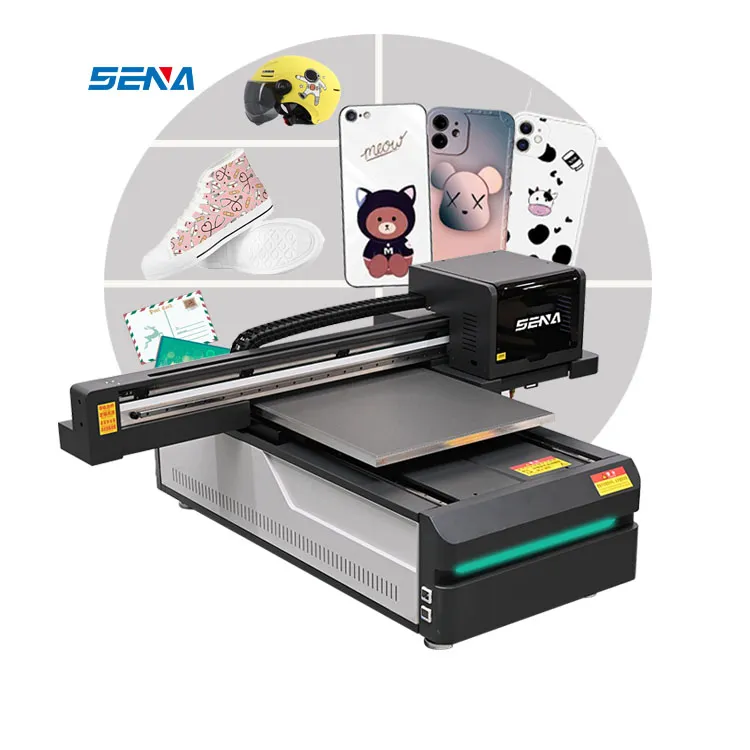 Printer UV 6090 3 Buah Kepala Cetak CMYK Pernis Putih 23' Printer UV DTF A1 dengan Layanan Lokal