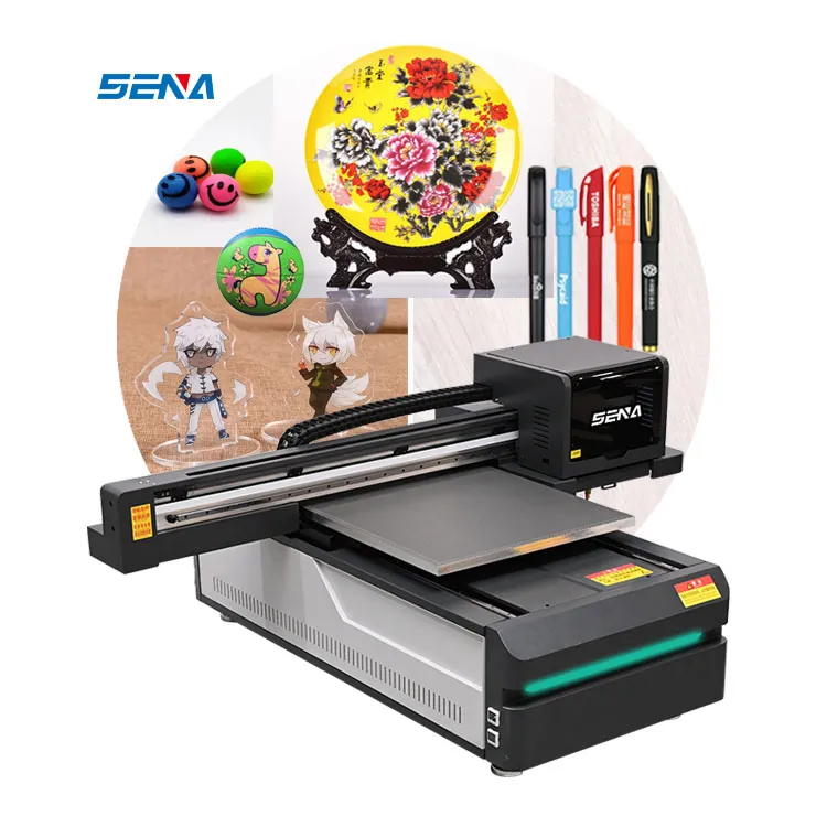 6090 Printer Uv Kartu Casing Ponsel Daya Ponsel Cd Dvd Pvc Jepit Rambut Mini Pencetakan Pribadi Printer Inkjet Flatbed Led Uv