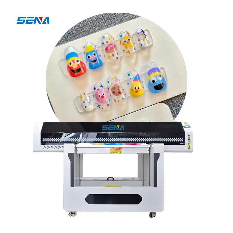 90*60cm Digital Large Format Printer Machine Inkjet Flatbed Printer 6 Color for Wood Acrylic PVC Acrylic Phonecase Metal Shoes