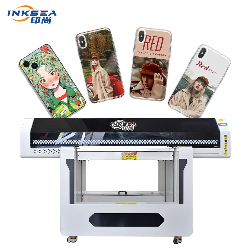 90*60cm Digital UV Printer Ricoh G5 Nozzle High-Speed UV Flatbed Printer for ID Card Packaging Box Carton Shoes Backpack