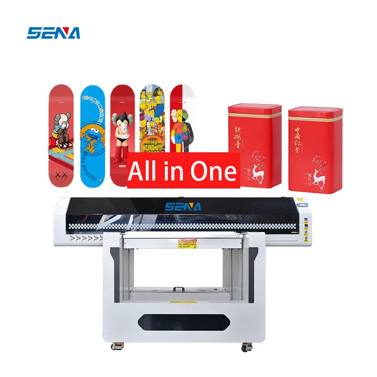 90*60cm UV Inkjet Flatbed Printer 6 Color Large Format Printer Custom for Acrylic PVC Phone Case Metal Glass Pen Shoes Wood