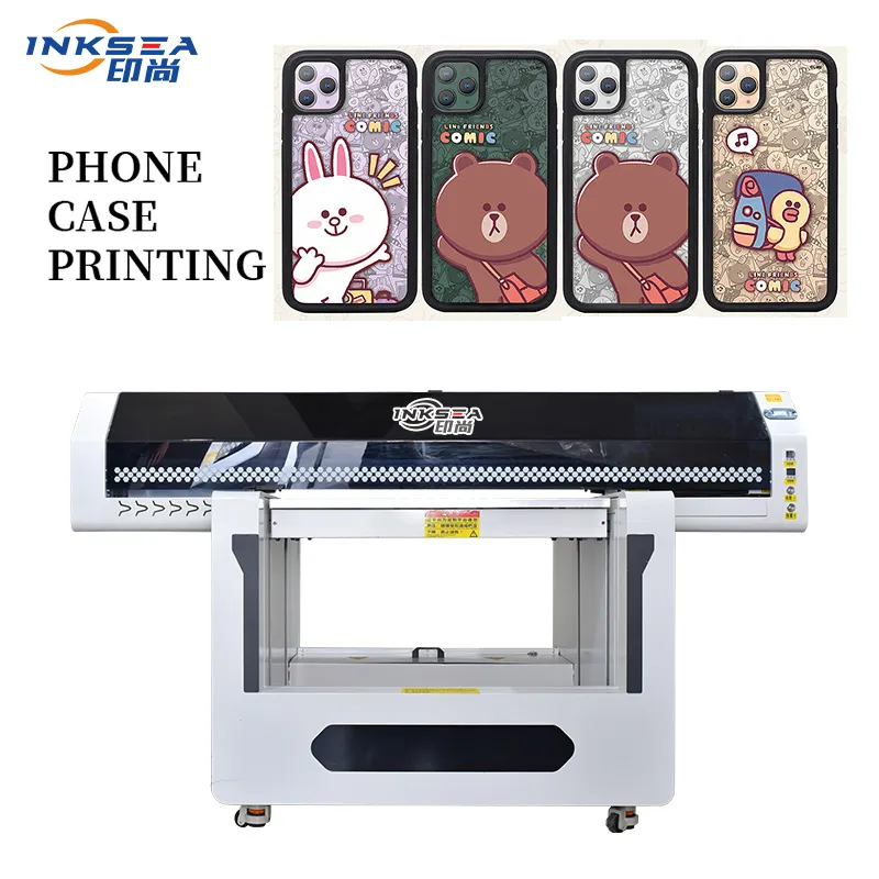 Printer Format Besar Inkjet 9060 Printer Flatbed UV Epson I3200 dengan 900*600Mm untuk Casing Ponsel Alas Kaki