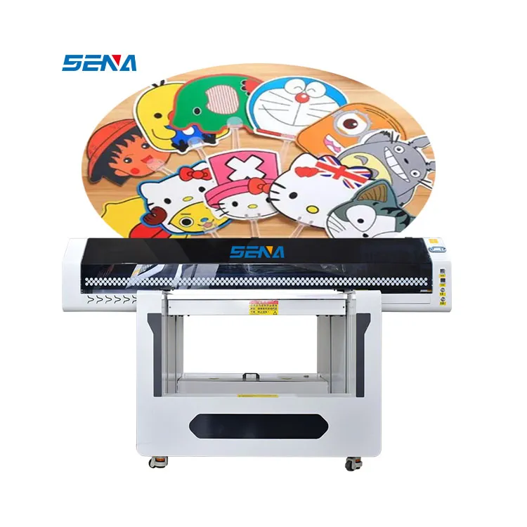 9060 SENA UV printer mesin cetak digital kayu kaca keramik plastik logam plastik mesin cetak fungsional