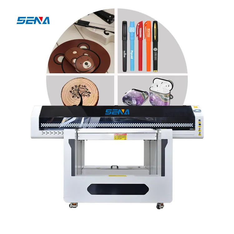 Printer flatbed UV 9060 Plotter inkjet digital mesin cetak UV led untuk casing ponsel keramik kayu kaca