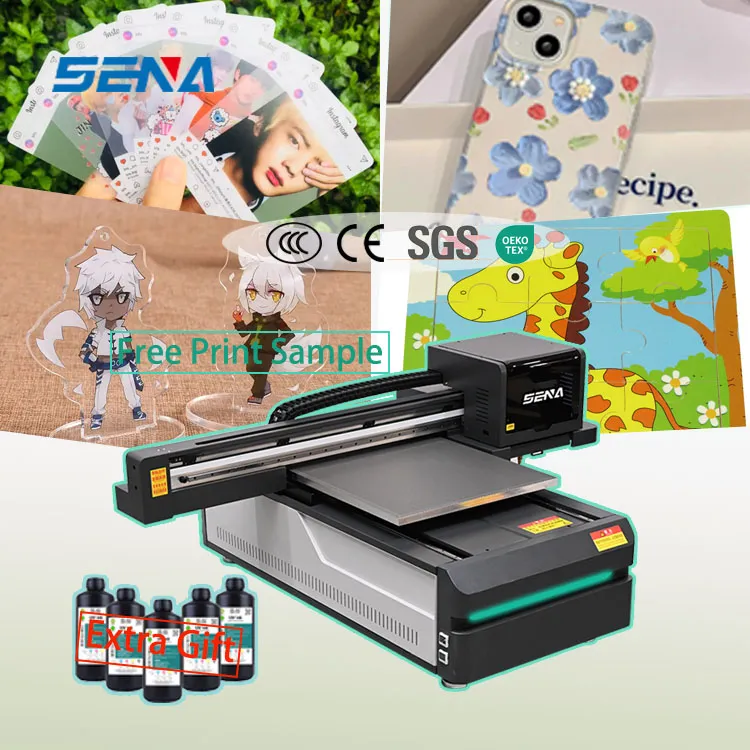 A3 A4 Flatbed Inkjet Printer High Speed Print Mobile Phone Case