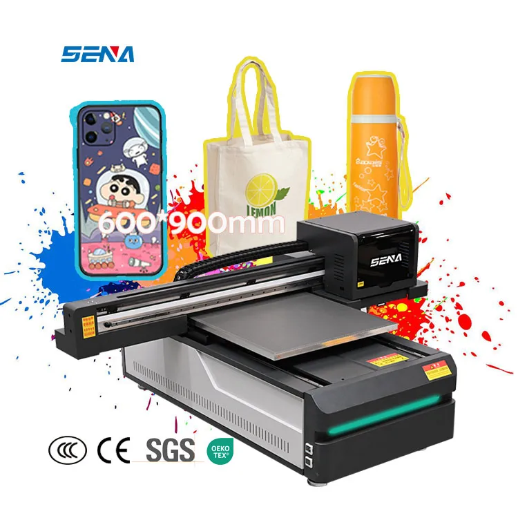 A3 A4 Small UV Inkjet Flatbed Printer Machine CMYKW Varnish