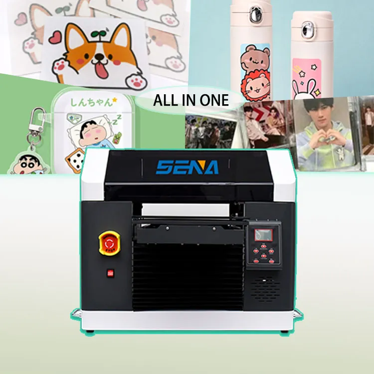 A3 A4 UV Inkjet Flatbed Printer 6 Colors with XP600 I3200