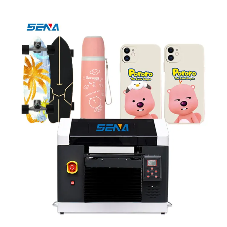 A3 Faster Speed UV Printer 30*45cm 3D 6 Color Varnish UV Flatbed Inkjet Printer for ID Card Phonecase Acrylic Sticker Wood Glass