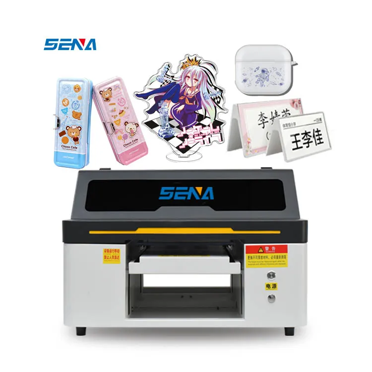 A3 Impresora Digital UV LED Inkjet Flatbed Printer For Small Business Printing for Phone Case KT PU PVC Acrylic Glass Material