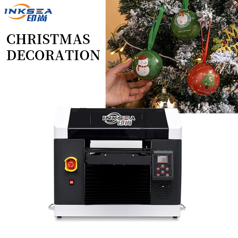 Casing ponsel mini pintar flatbed printer A3 digital untuk pencetakan botol dekorasi Natal cetak uv