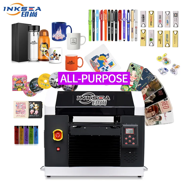 printer uv a3 Mesin cetak digital inkjet untuk usaha kecil untuk printer uv flat kain botol ID kaca pelat jalan