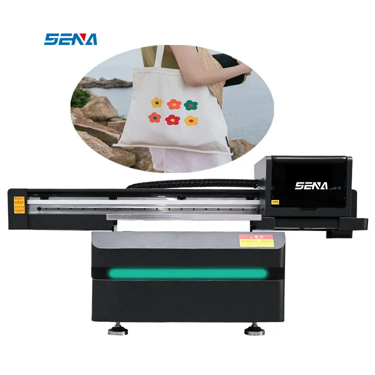 Industri Periklanan 6090 Led Digital CMYK + Pernis UV Printer Panel Datar Inkjet untuk Sepatu T-Shirt Kaca Casing Ponsel