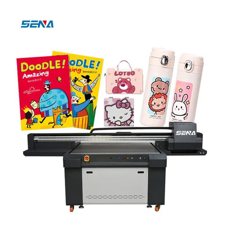 Printer Inkjet All-In-One 1.3*0.9M Format Besar Printer Flatbed Inkjet UV 1390 untuk Kotak Ponsel Botol Anggur Kotak Akrilik Kayu Kaca