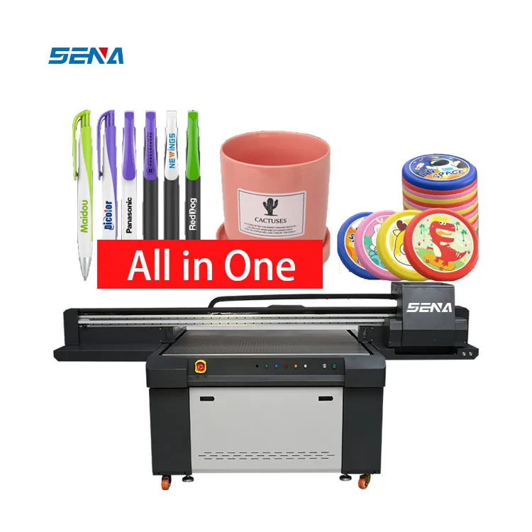 All in One Large Format Printer 1390 UV Inkjet Flatbed Printer XP600 Nozzle 3D for Canvas Bag Glass Wood PVC Acrylic Phone Case