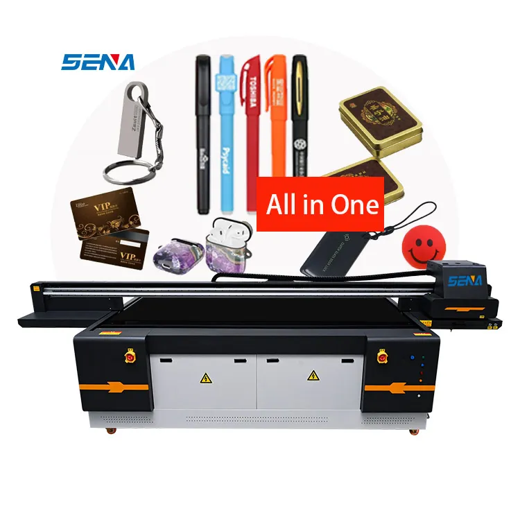 All in One Large format Printer 2.5*1.3m 3D Inkjet UV Flatbed Printer CMYKW Custom for Sticker Glass Wood Acrylic Phonecase PVC