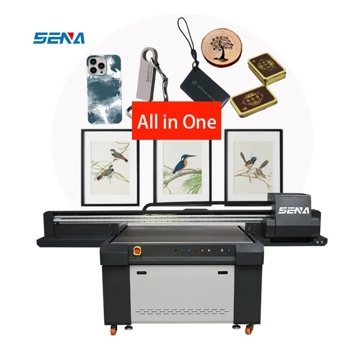 Semua Jenis Bahan Iklan Printer Uv 1390 Printer Flatbed Inkjet UV Besar Digital untuk Label Casing Ponsel Kartu PVC Kartu PVC