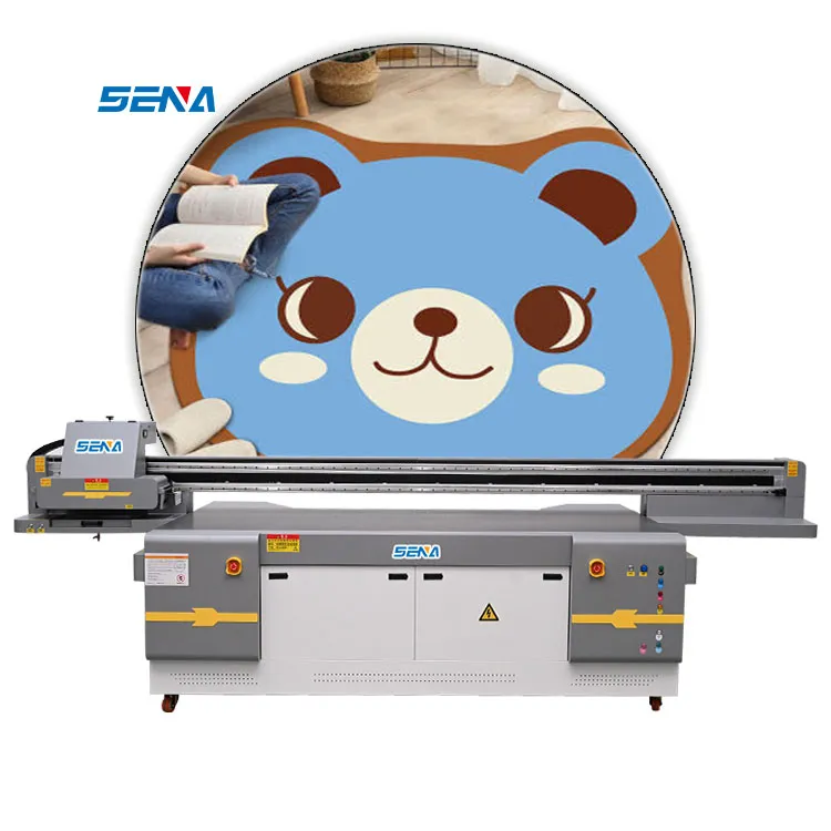 Otomatis 2.5*1.3M A0 Format Besar 3D LED UV Inkjet Printer Flatbed CMYKW Pernis untuk Kaca Kayu Kulit PVC Casing Ponsel Logam