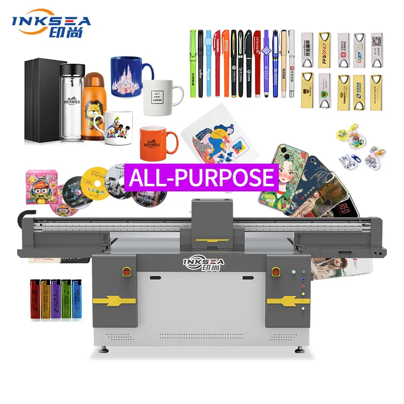 Printer Flatbed Uv Otomatis 1610 Ricoh G5/I3200 Nosel Format 1.6*1M untuk Casing Ponsel Keramik Casing Makeup