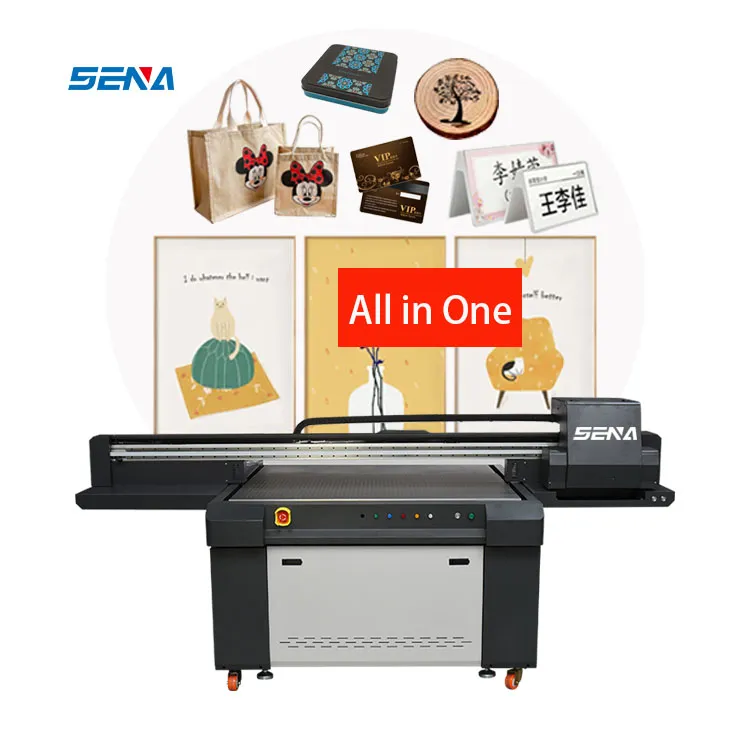 Best All-in-one Inkjet Printer 1390 UV Inkjet Flatbed Printer Varnish 3D for Canvas Glass Wood PVC Acrylic Card PhoneCase Label