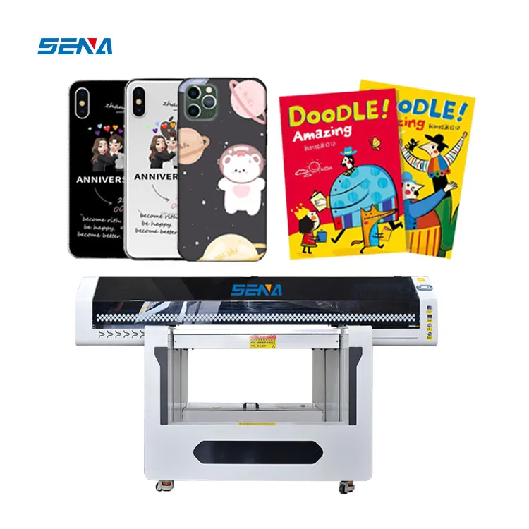 Printer Flatbed UV Inkjet All-In-One Terbaik Mesin Transfer Perekat Diri LED Kecepatan Tinggi Otomatis untuk Casing Ponsel T-Shirt Kayu Kaca