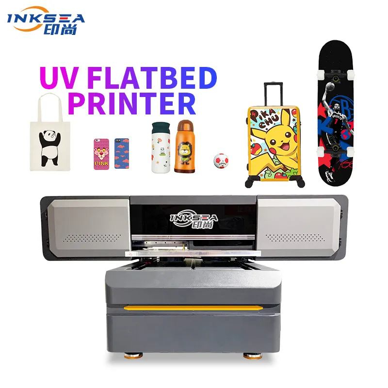 Cheap price inkjet printer 60*90CM size UV flatbed printer multi-function color printing machine