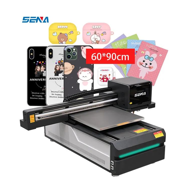 Printer Flatbed Inkjet UV Termurah 6 Warna Pernis A3 LED Kualitas Kecepatan Tinggi untuk Casing Ponsel Kayu Kustom Pena Kartu PVC Kaca Glof