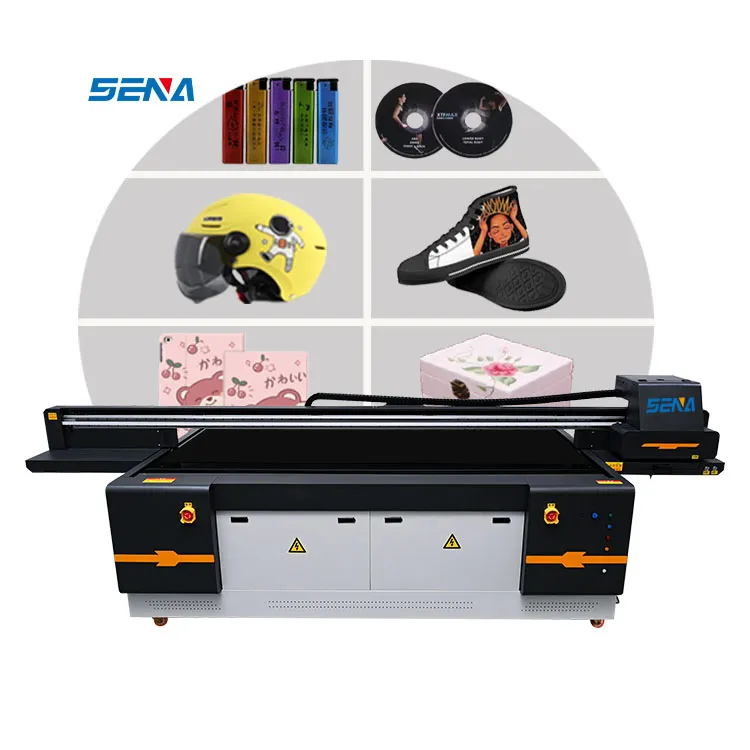 Cina Terbaik Led 2.5*1.3m Format Besar UV Inkjet Flatbed Printer CMYKW Digital Printing untuk Kayu Kaca PVC Kulit Phonecase Logam