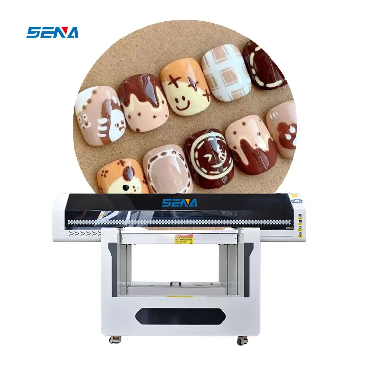 China Best Quality 90*60cm Flatbed UV Inkjet Printer A3 Large Format Printer for 3D Eco Solvent Media PhoneCase Pad Card Label