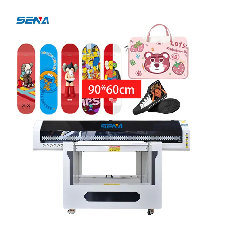 China Factory Price Large Format Printer 90*60 UV Inkjet Flatbed Printer Digital 3D for Wood Acrylic PVC Acrylic Phonecase Metal