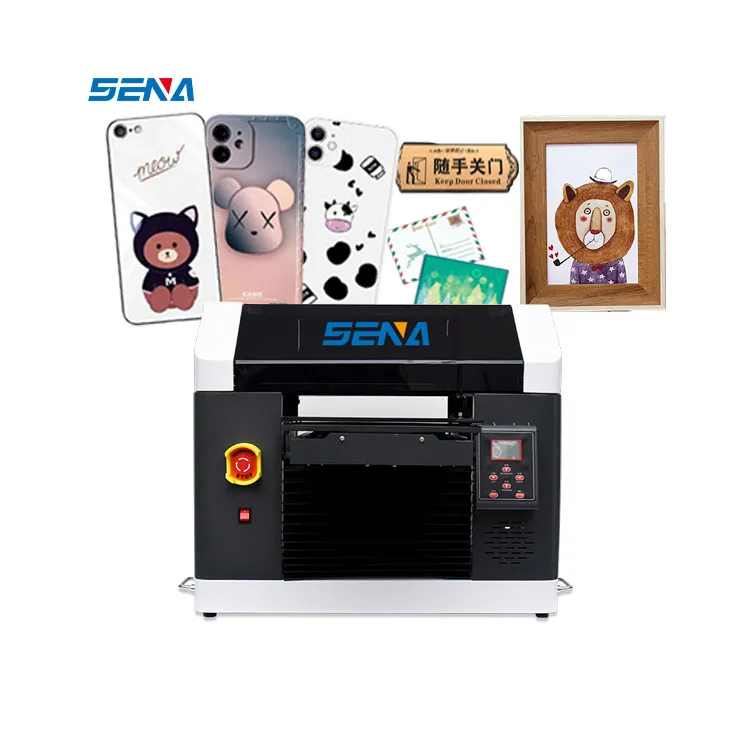 Harga Pabrik Tiongkok Printer Inkjet Flatbed UV A3 Pernis Kecil untuk Foto Stiker Label Kristal Perekat Diri Casing Ponsel Kayu PVC