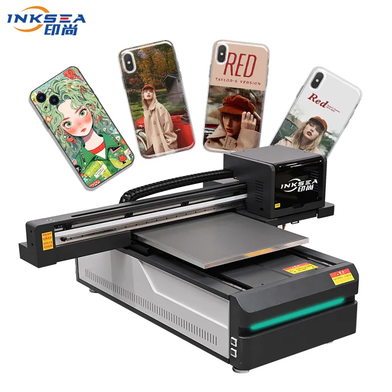 Perlengkapan Pabrik Tiongkok Mesin Cetak UV Format 60X90Cm Printer Flatbed UV Kepala Cetak Multi-Ricoh G5 G6 dengan Minyak Mengkilap untuk Lukisan Cat Minyak Kaca Kayu