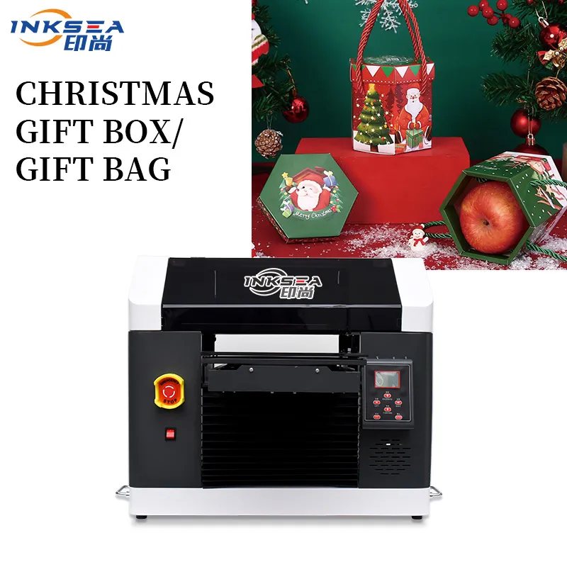 Christmas wrapping paper printing machine Eco-friendly ink solvent printing machine Epson nozzle gift box printing machine