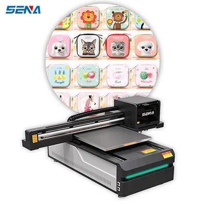 Tatakan Gelas Telepon Kasus Lencana File Kasus UV Flatbed Printer Epson I3200 Print Head CMYKW + Pernis 6090 Mesin Cetak Inkjet