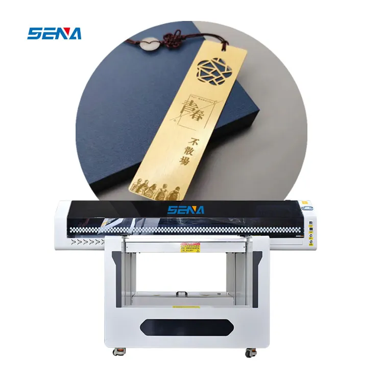 Competitive Price UV Flatbed Inkjet Printer 90*60CM CMYKW Varnish Digital 3D LED Printing Acrylic PVC Phonecase Glass Metal Wood