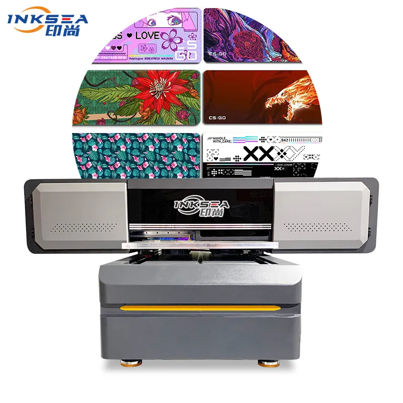 Pola Kustom Harga Printer 6090uv Xp600 Nosel Printer Flatbed Uv Multiwarna untuk Papan Nama Tergantung Pada Batu Kartu Nama