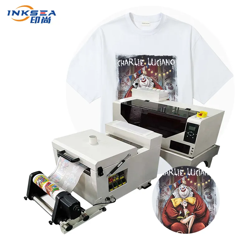 Kemeja Kustom Baju Renang T-shirt Pola Logo Printer Dtf Epson Printhead A3 A4 Ukuran Lebar 30Cm Perpindahan Panas Tekan Panas