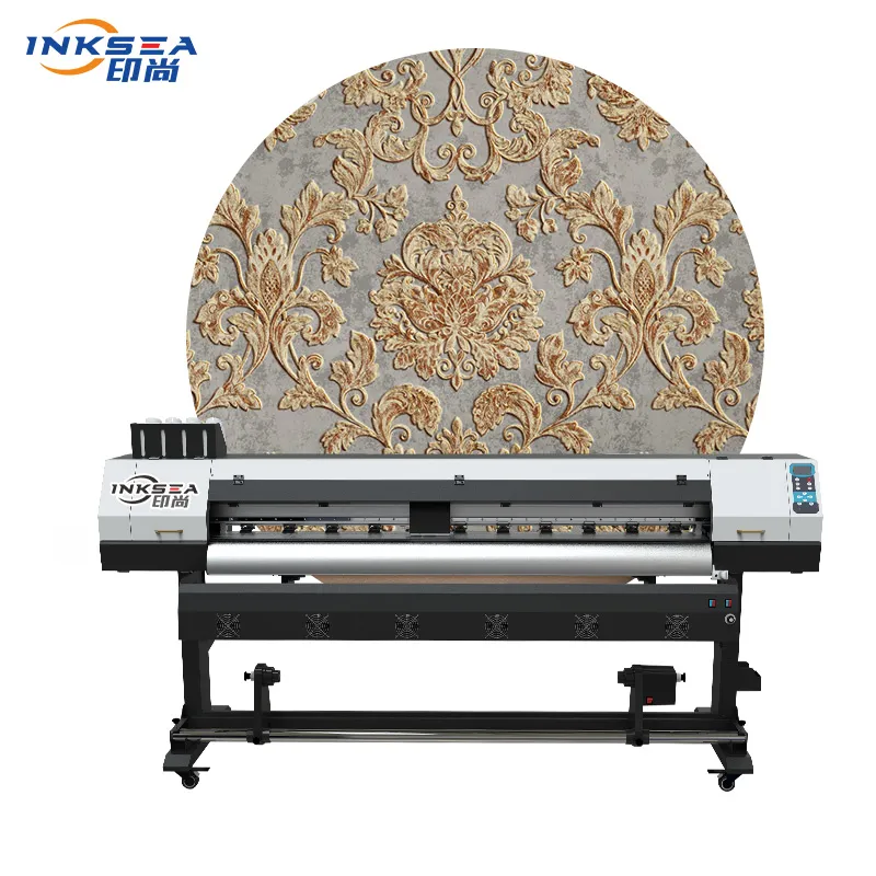 Customizable wide-format printer 1.8M wide Epson nozzle with eco-solvent for exhibition curtain roll material fabric