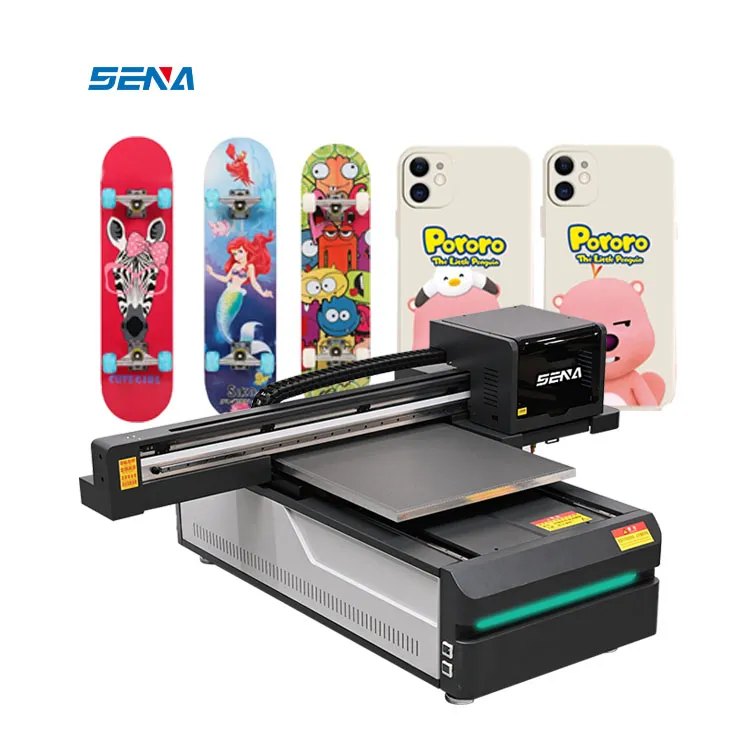 Digital 60*90cm 3D UV Inkjet Flatbed Printer CMYKW Varnish A2 A3 A4 ໃຊ້ສໍາລັບເກີບ T-Shirt Wood Phone Case Glass PVC Card Label