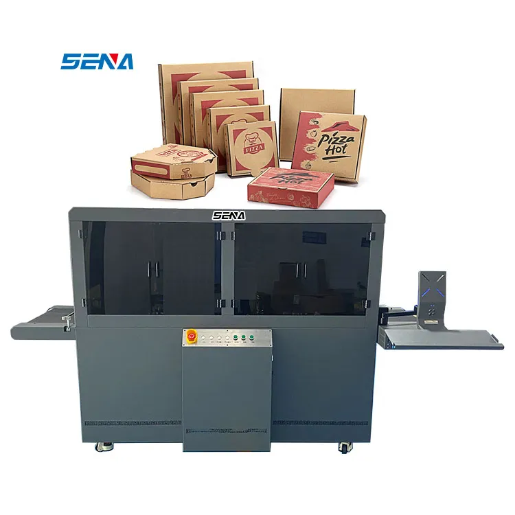 Mesin Cetak Digital One Pass Sena Printer Inkjet untuk Paket Tas Kotak Karton Pizza Kertas Kraft Karton Bergelombang