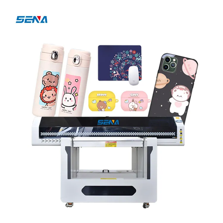 Digital Printer High Quality Wholesale UV Inkje Flatbed Printing Machine CMYKW Varnish for 3D Glass Metal Wood Phonecase Leather